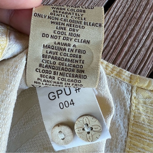 Jamaica Jaxx 100% Silk Jacquard Palm Frond Hawaiian Shirt Yellow XXL Banana Leaf - Picture 13 of 13